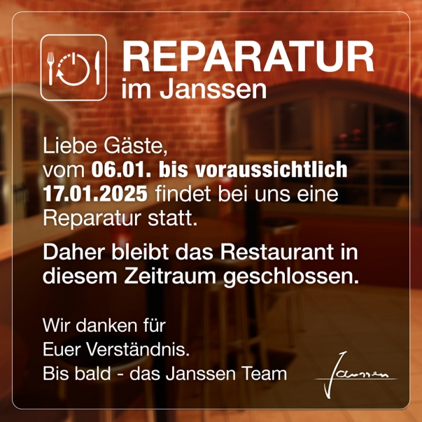 Reparatur im Janssen